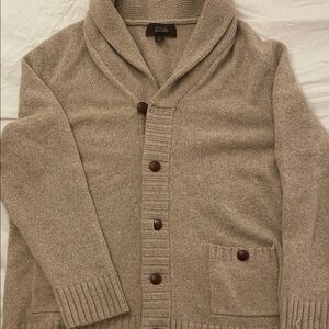 Tasso Elba Beige Shawl Collar Cardigan